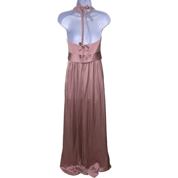 Vera Wang White “Quartz” Halter David’s Bridal VW360214 Bridesmaid Dress - 2 - Picture 5 of 16